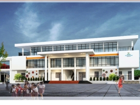 Nhà hiệu bộ trường mầm non 3 tầng full Kiến trúc, kết cấu, điện, nước, PCCC