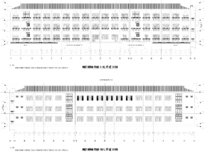 Nhà lớp học 3 tầng thcs 10.4x66.5m, file cad phần kiến trúc, file cad đúng tiêu chuẩn, quy chuẩn hiện hành.