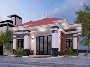 Nhà mái nhật 1 tầng 9x11m