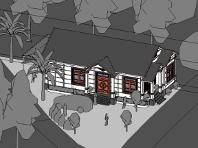 Nhà mái nhật kích thước xây dựng 8x15m