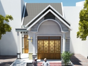 Nhà mái thái cấp 4 6.5x20m thiết kế