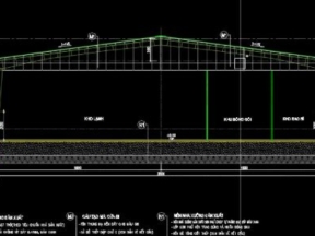 Nhà nhà xưởng chế biến kích thước thiết kế 36x120m