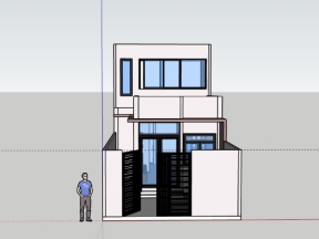 Nhà ở 2 tầng 5x13m model sketchup đẹp