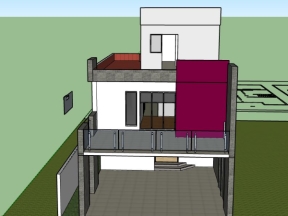 Nhà ở 2 tầng 7.9x13m model su 