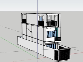 Nhà ở 3 tầng 3.5x17m file su