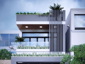 Nhà ở 3 tầng 3dmax