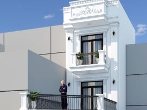 Nhà ở 3 tầng tân cổ điển 4.5x21.5m