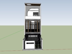 Nhà ở phố 3 tầng 5x20m