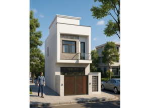 Nhà ống 2 tầng kích thước 5.8x22.16m