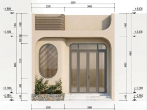 Nhà phố 1 tầng 5x12m model cad