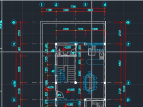 Nhà phố 15.3x7.78m gồm bản vẽ thiết kế mặt bằng, mặt cắt