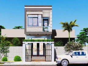 Nhà phố 2 tầng đẹp hiện đại 4.5x17m