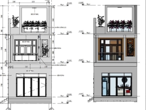 Nhà phố 2 tầng hiện đại kích thước 5x15m