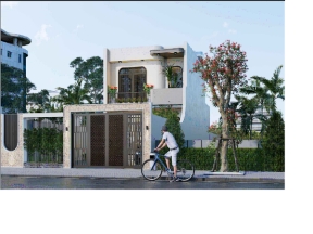 Nhà phố 2 tầng hiện đại kích thước 6x13.75m.