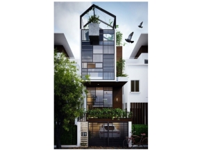Nhà phố 3 tầng 1 tum 3dmax