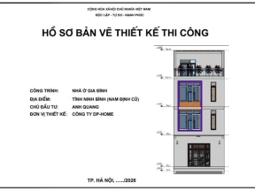 Nhà phố 3 tầng + 1 tum phong cách hiện đại, kích thước 5.8x8.7m