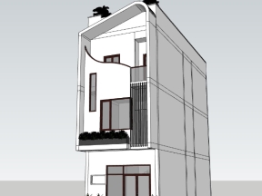 Nhà phố 3 tầng 5x15m model su 