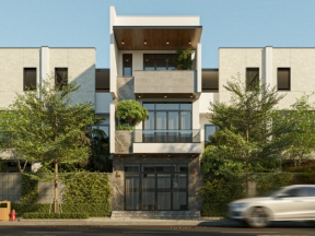 Nhà phố 3 tầng đẹp model su
