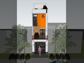 Nhà phố 3 tầng kiểu mới diện tích 4x11m