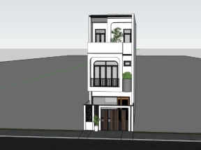 Nhà phố 3 tầng kiểu mới diện tích xây dựng 5x18.4m