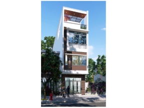 Nhà phố 4 tầng 4x13m file cad