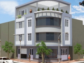 Nhà phố 4 tầng 7.5x11.4m đầy đủ kiến trúc kết cấu điện nước file phối cảnh kinh phí