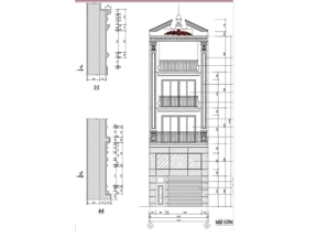 Nhà phố 4 tầng diện tích 5.5x13.5m kiến trúc