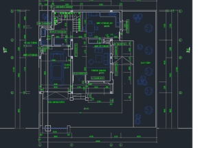 Nhà phố 9.4x9.5m bản vẽ kiến trúc
