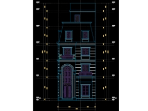 Nhà phố tân cổ điển 4 tầng 1 tum 7.5x12.5m