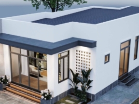 Nhà phố  trệt 80m2 model cad