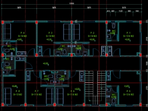 Nhà trọ 3 tầng 9.5x15.5m (full bản vẽ thi công kiến trúc, kết cấu, điện nước)