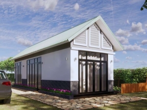 Nhà vườn lắp ghép mái tôn