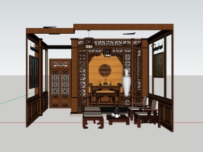 Nội thất phòng thờ file sketchup