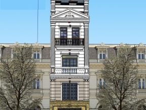 Phối cảnh su nhà dân 5 tầng lạ tân cổ điển