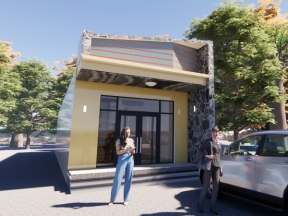Phương án nhà ở phố diện tích thiết kế 5x20m  trệt