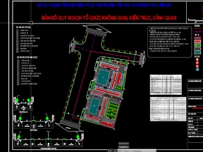 Quy hoạch tổng mặt bằng tỷ lệ 1.500 khu vực trường tiểu học và trường trung học cơ sở quy mô 1.54ha (kích thước 85x175m)