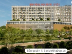 Revit - bệnh viện đa khoa 450 giường 11 tầng - model kiến trúc bản vẽ chữa cháy - tkcs