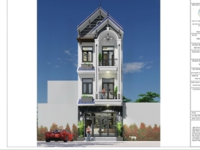 Revit 2019 mẫu bản vẽ nhà phố 3 tầng 5x23.74m đầy đủ kiến trúc