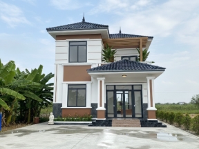 Revit biệt thự 2 tầng mái nhật 8x10m