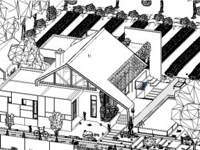 Revit biệt thự biệt thự nhà vườn cấp 4 cao cấp