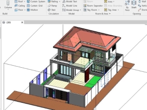 Revit biệt thự vườn 2 tầng cao cấp nhất