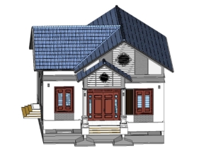 Revit mẫu biệt thự mái thái kích thước: 10x11m (đầy đủ model kiến trúc, kết cấu, điện nước, tặng kèm bộ sưu tập áp dụng cho các nhà ở dụng)