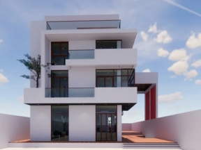 Revit mẫu nhà phố 3 tầng 1 tum 8.5x16m