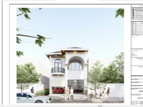 Revit nhà ở phố 2 tầng diện tích xây dựng 7x15m kiến trúc, kết cấu
