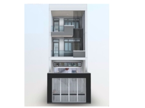 Revit phố 3 tầng diện tích xây dựng 5x16m đầy đủ kiến trúc