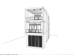 Revit thiết kế nhà ở phố 3 tầng diện tích thiết kế 5x16.5m độc đáo kiểu mới