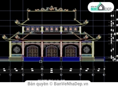 Share mẫu kiến trúc thiết kế đền thờ chi tiết