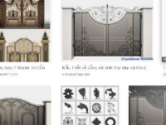 Share mẫu miễn phí thiết kế cửa sắt hoa văn đẹp 3dmax