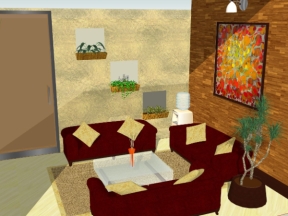 Sketchup 3d thiết kế nội thất phòng khách