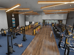 Sketchup + lumion phòng Gym - yoga 2 tầng diện tích 30x40m